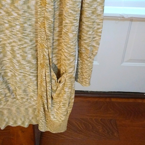 Free People Tan Boho Long Sleeves Front Buttons Closure Sweater Cardigan Size S - Picture 8 of 14